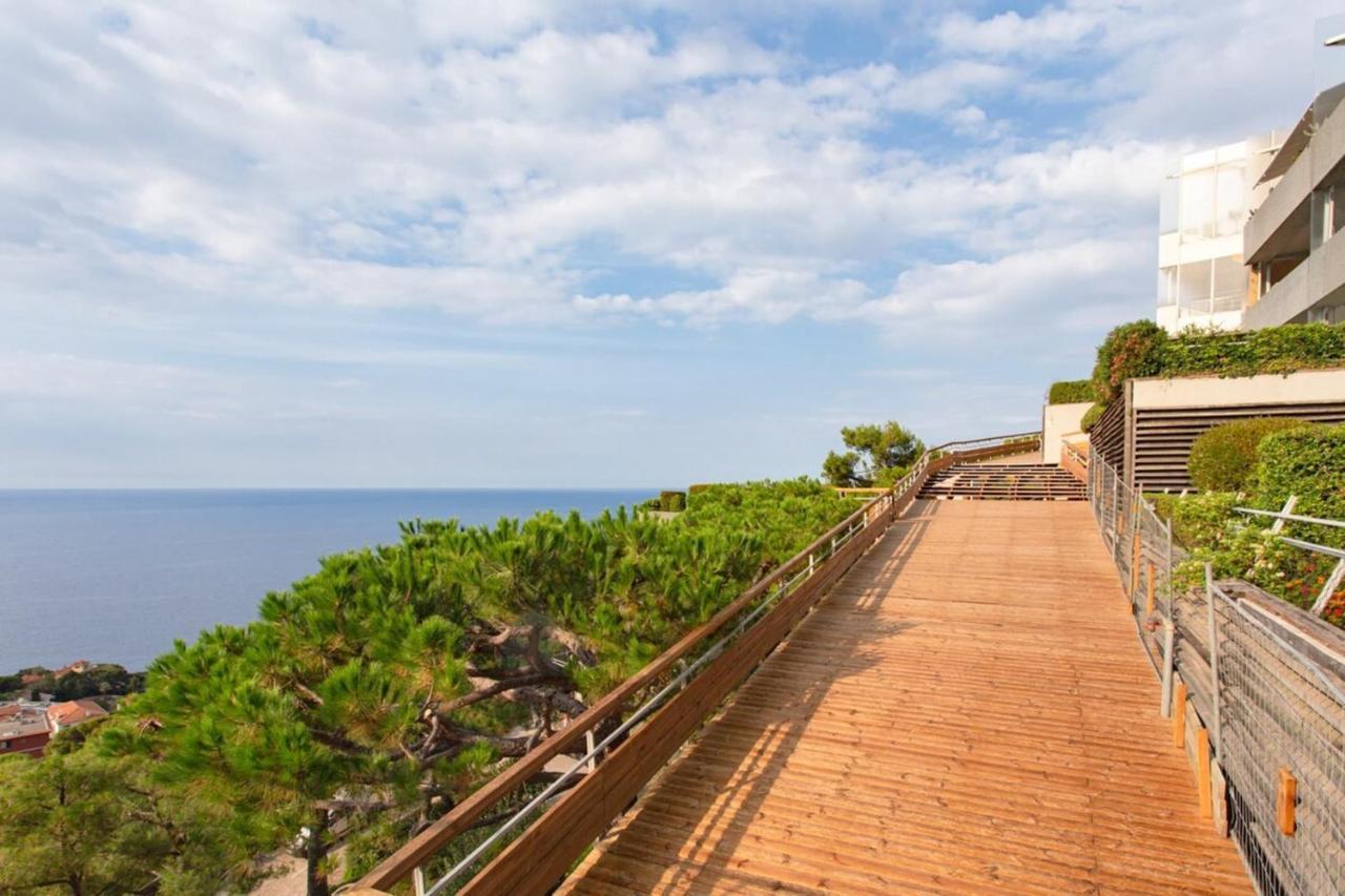Air-Conditioned Apartment With Sea View Furnished Terrace & Parking Cap-d'Ail Exterior foto
