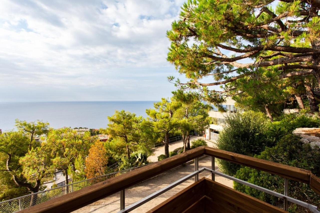 Air-Conditioned Apartment With Sea View Furnished Terrace & Parking Cap-d'Ail Exterior foto